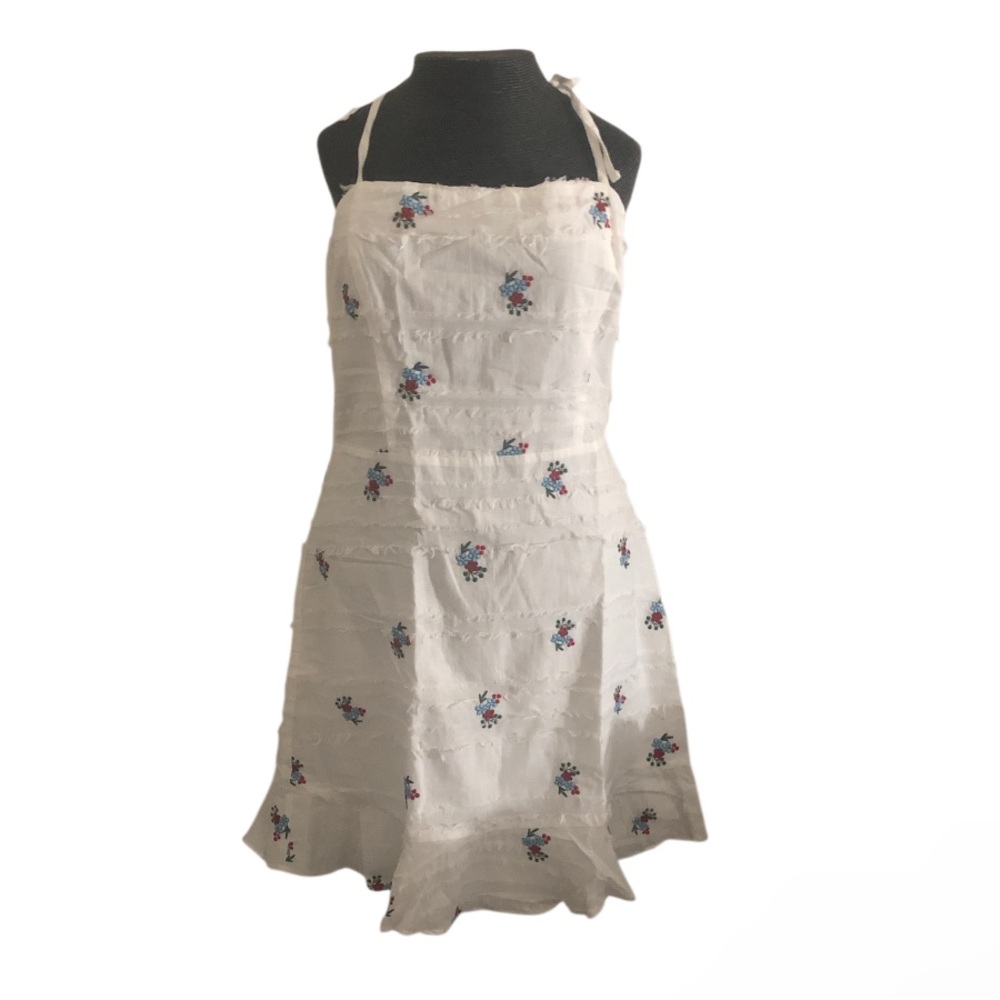 NWT Gianni Bini White Floral Tie Straps Sundress